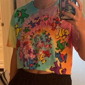 grateful dead tie-dye crop top!